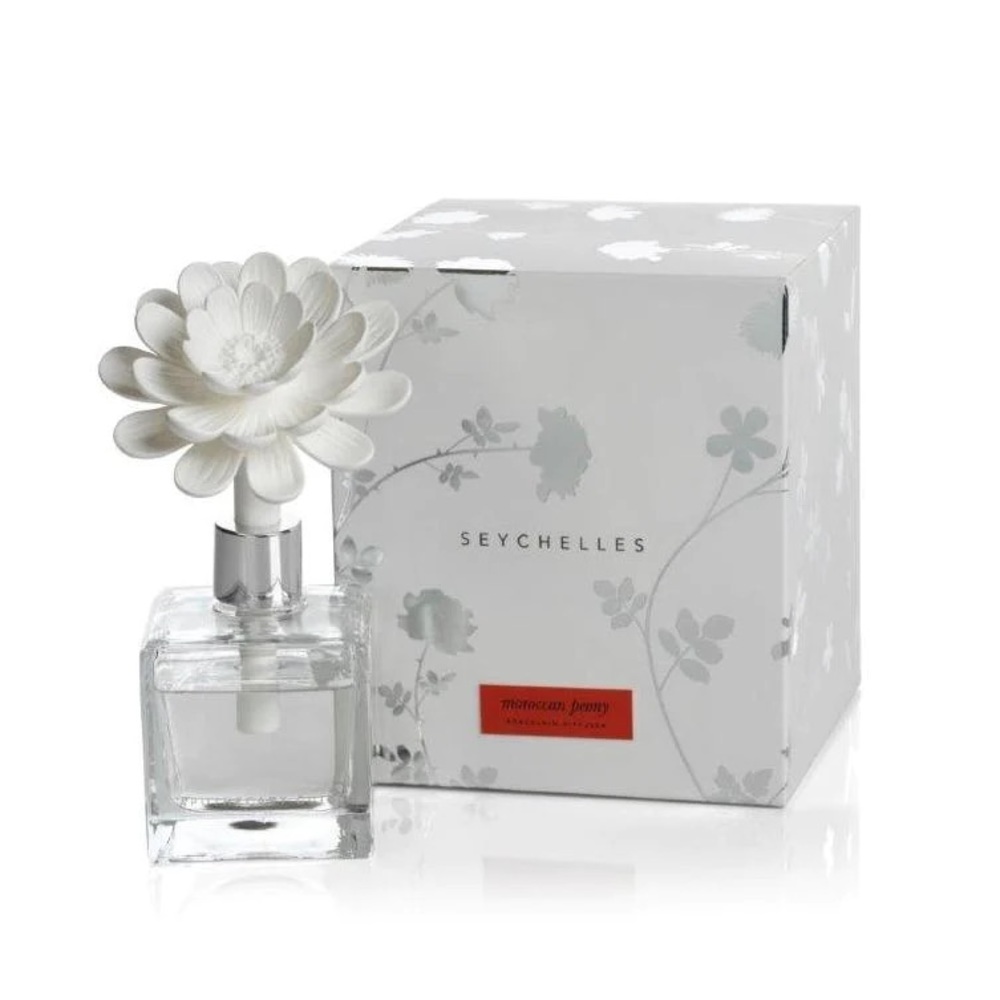 Zodax Seychelles Moroccan Peony Porcelain Diffuser NEW Unopened